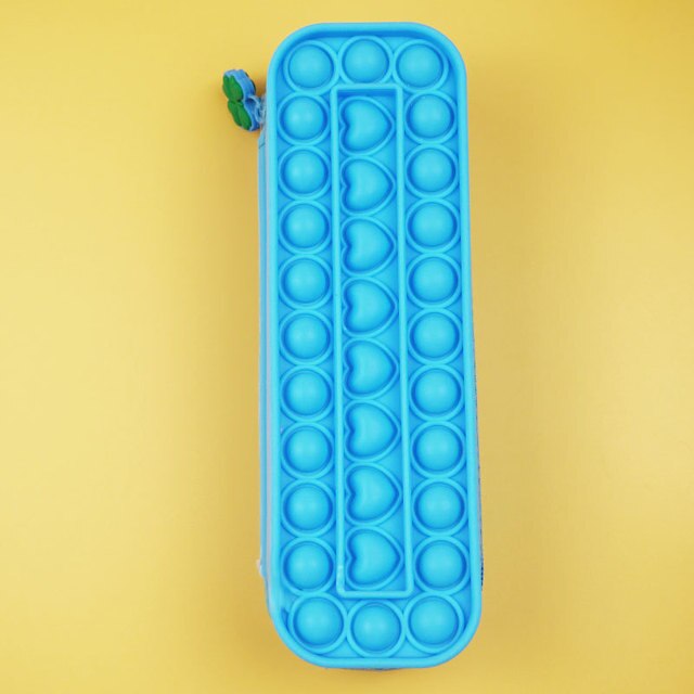 Pop Its Notebook Bubble Fidget Push Up Finger Silicone Cover Notepad Student Decompression Stationery Supplies For Kids: Pop Pen Case B