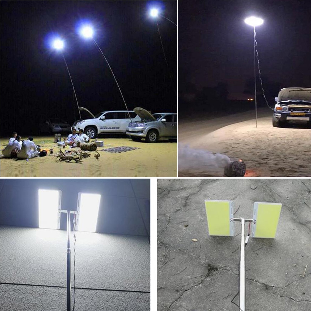 Telescopic COB Rod LED Fishing Outdoor Camping Lantern Light Lamp Hiking BBQ ic chip garden Emergency
