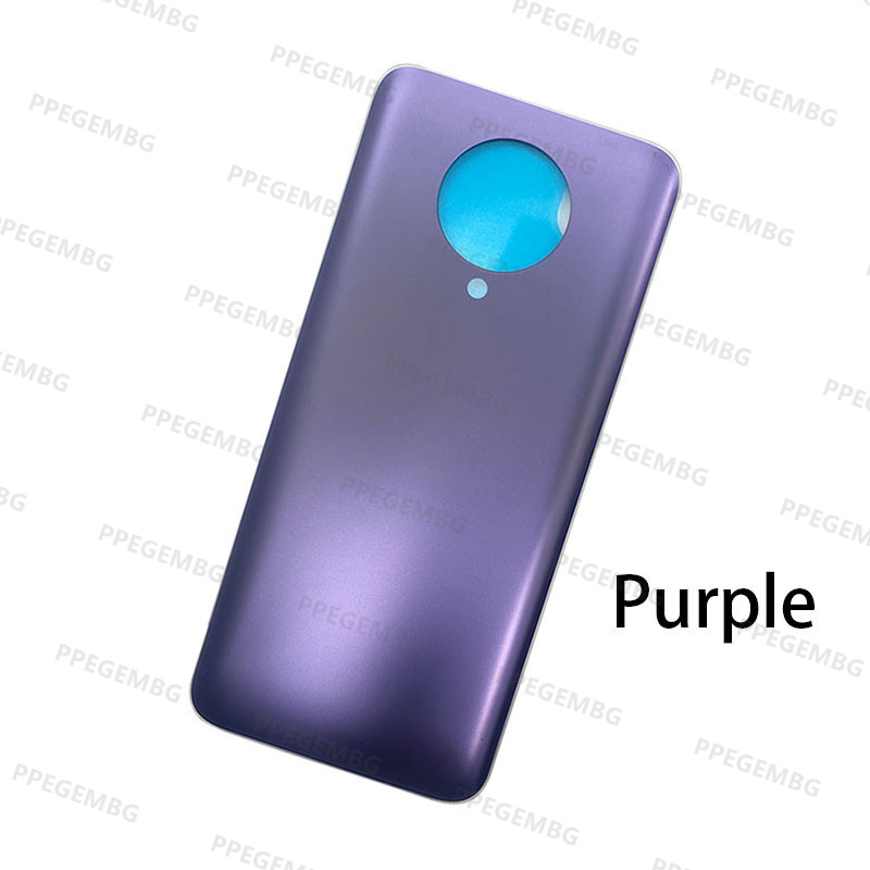 6.67 x akkudeckel-glasabdeckung für xiaomi poco  f2 pro  f2 rückseite) + kleber: Lila