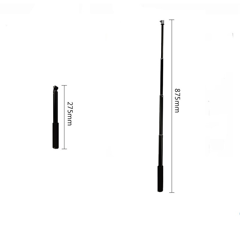 Stativ-Halfter stehen Verlängerung-stange kamera faltbare Stand Schraube 360 Grad Flüssigkeit Kopf Stativ Stabilisator Aluminium mit Clip