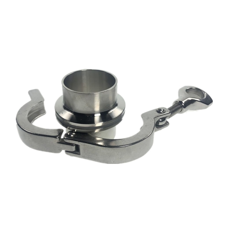 38mm 51mm Sanitary Flange Pipe Weld Ferrule + Tri Clamp + PTFE or Silicone Gasket Stainless Steel SUS SS 304 triclamp