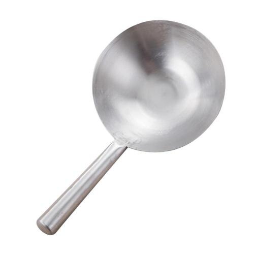 Wooden/Stainless Steel Handle No Coating Non-stick Spoon Wok Kitchen Gadgets: All Steel 22cm