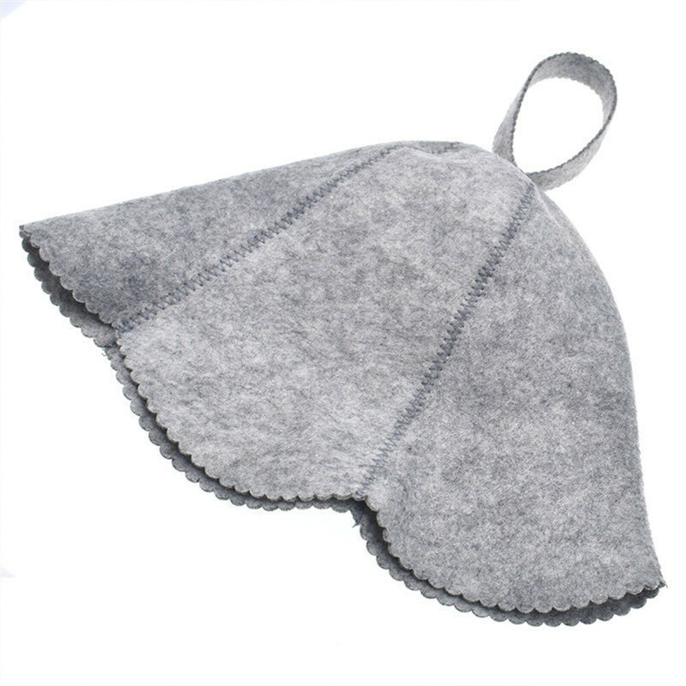 Gorro de baño para adulto, de talla libre, con absorción de agua, para Sauna, sombrero de Hotel, accesorios para casa de baño, de protección para la cabeza, de fieltro: Grey