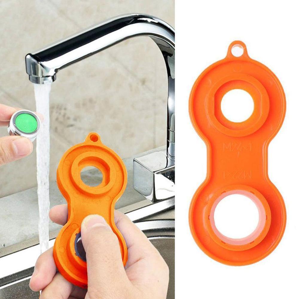 Llave Universal de salida de agua, 1 unidad, llave con difusor de la llave, herramienta de limpieza con desmontaje y cuatro lados disponible, llave de color amarillo con burbujas