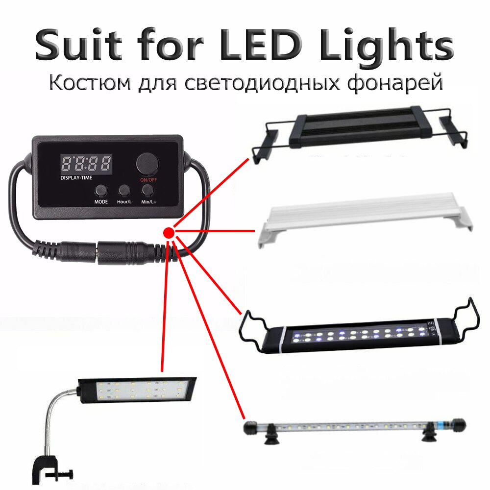 S2 PRO Aquarium LED Light Controller Dimmer Modulator with LCD Display for Fish Tank Sunrise Sunset Intelligent Timing Dimming S