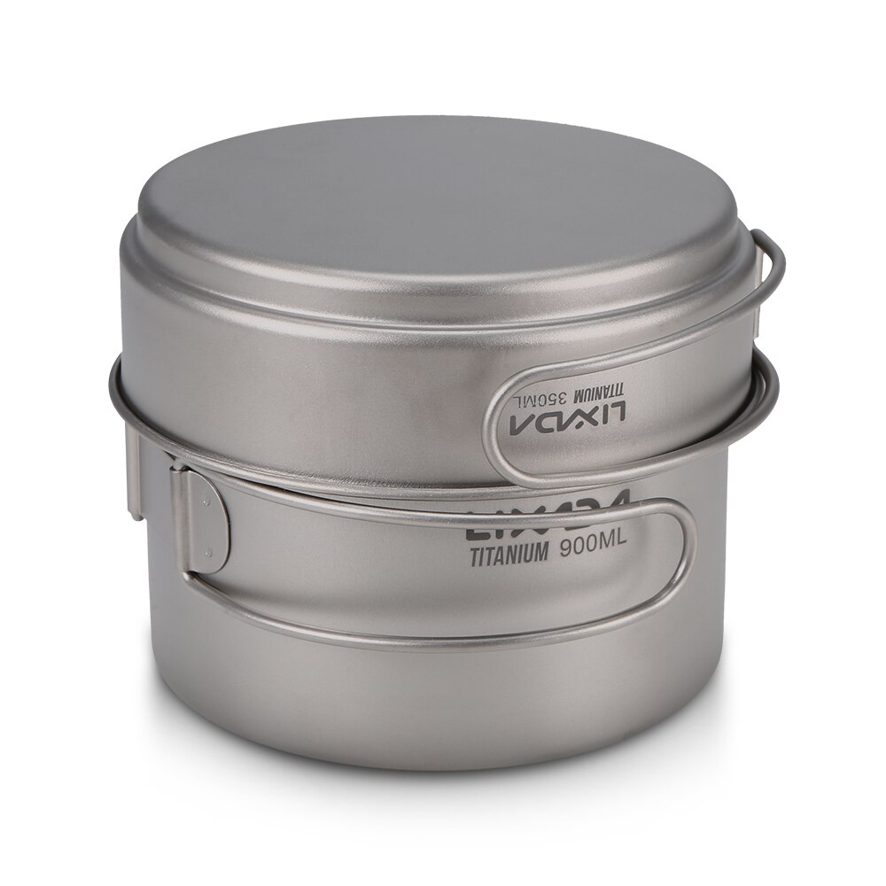 Lixada, taza de titanio para exteriores, ollas, taza portátil, taza para acampar, Picnic, taza de agua, olla colgante, vajilla, café, té, Camping, senderismo