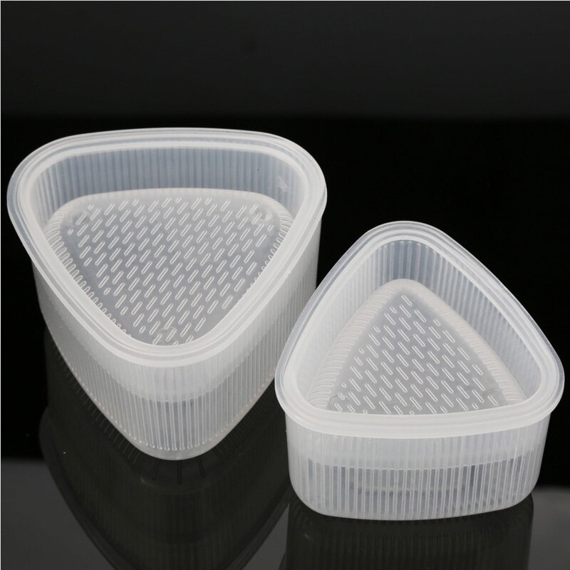 2 Paar Transparante Praktische Keuken Bento Decorating Sushi Onigiri Mold Eten Pers Driehoekige Vorm Rijst Bal Maker Accessoires