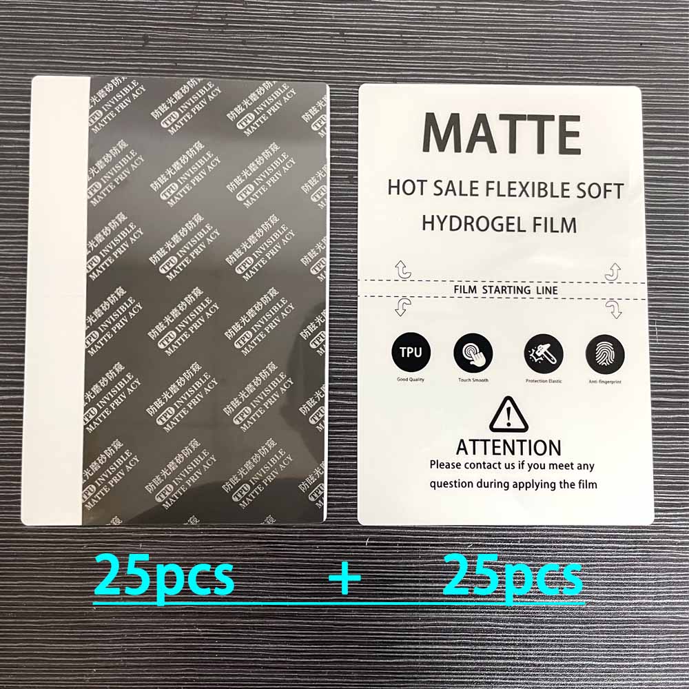 50pcs Hydrogel Film Privacy Screen Protector Matte HD Clear Sheet Anti-blue Ray Cellphone Movies for Auto Cut Machine Plotter: Red / Pink
