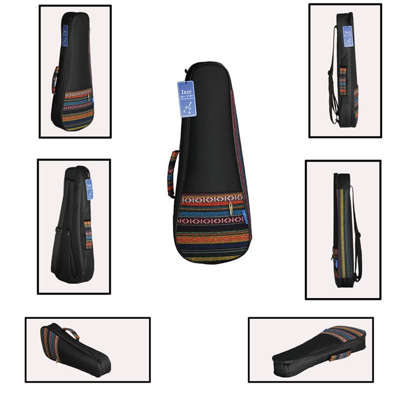 21 tommers bærbar bomulls nylon polstret bassgitar gig bag ukulele koffert boks guitarra deksel ryggsekk med dobbel stropp