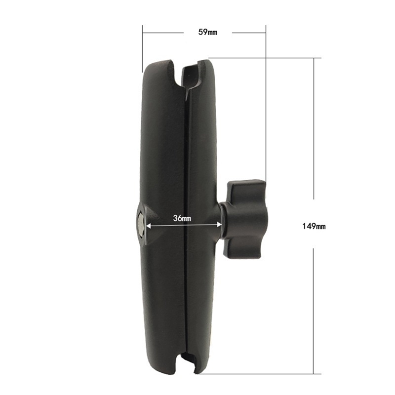 Double Socket Arm Length 15cm Double Socket Arm for with 1 Inch Ball Base Mount Motorcycle Camera Extension Arm