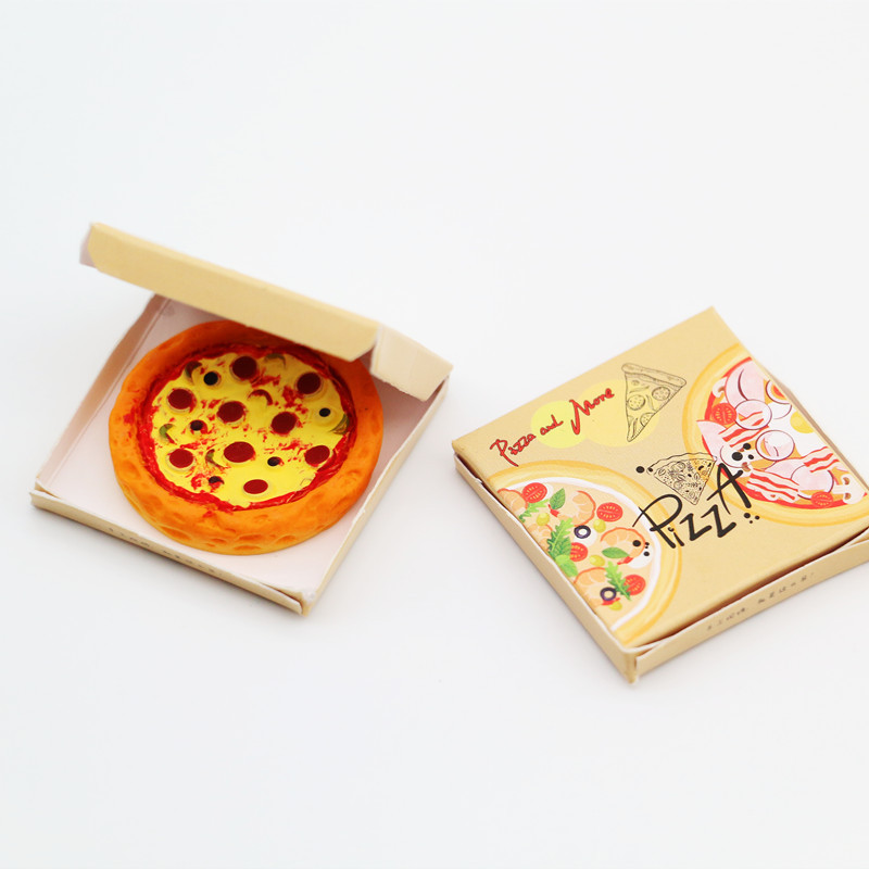 1:12 Miniatuur Pizza Met Verpakkingsdoos Model 1Set Keukenvoedsel Poppenhuis Home Decor Speelgoed Poppenhuis Doen Alsof Speelgoed Accessoires