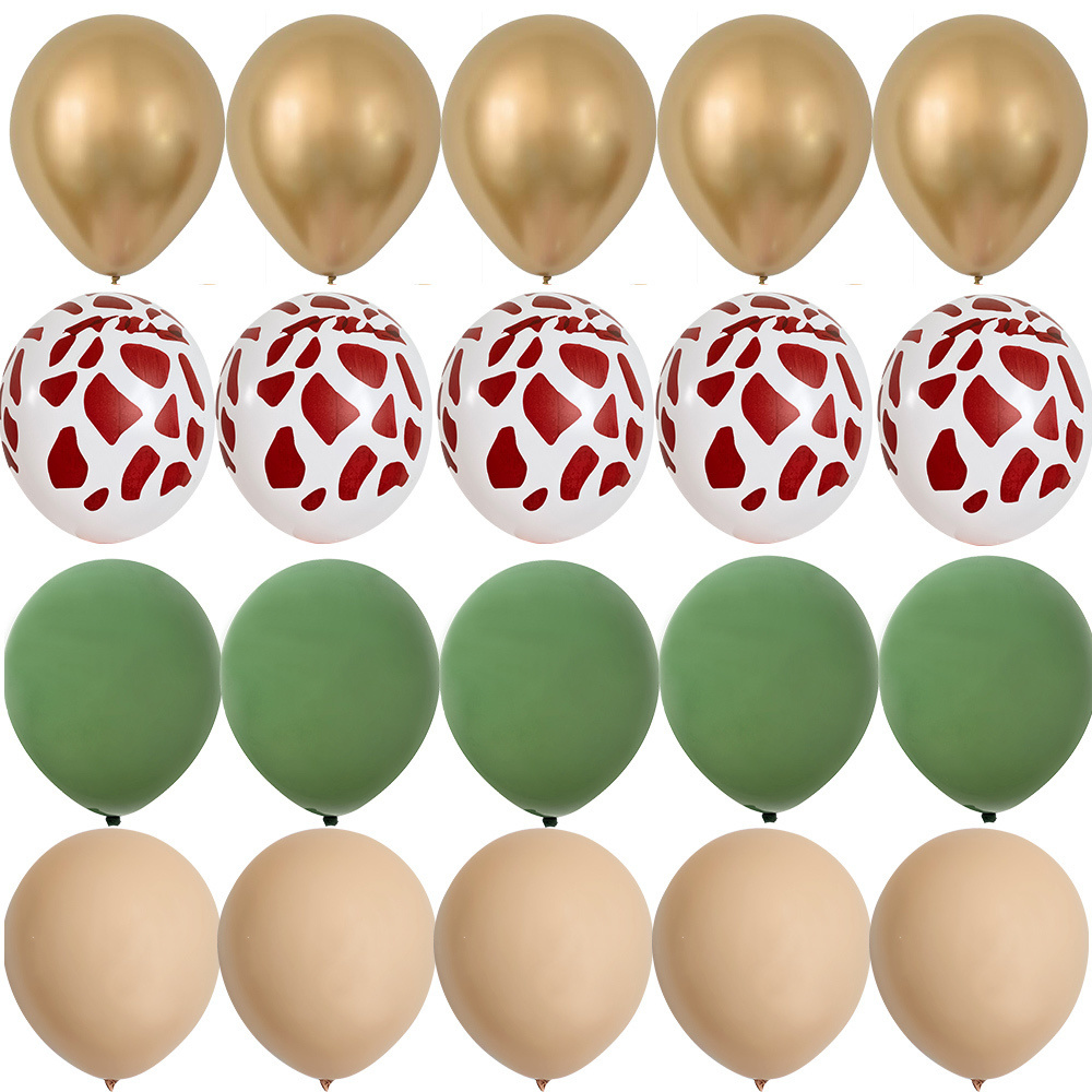 20 stks 12 inch Tijger/Luipaard/Giraffe Patroon Ballon Set voor Kinderen Wild Dier Jungle Safari Verjaardagsfeestje decoratie Benodigdheden: Deep Sapphire