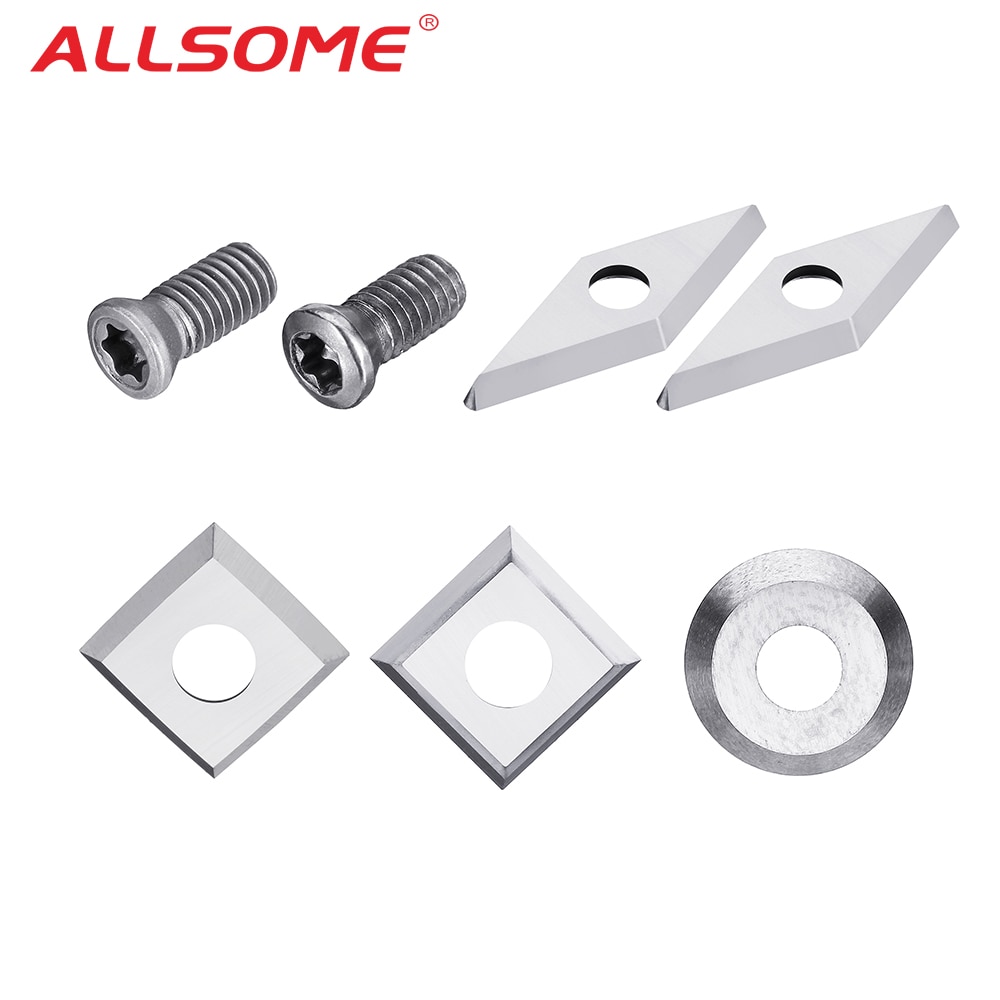 ALLSOME fraise à insérer en carbure de bois, vis Torx pour outil de tournage du bois, menuiserie HT2428-2434 +