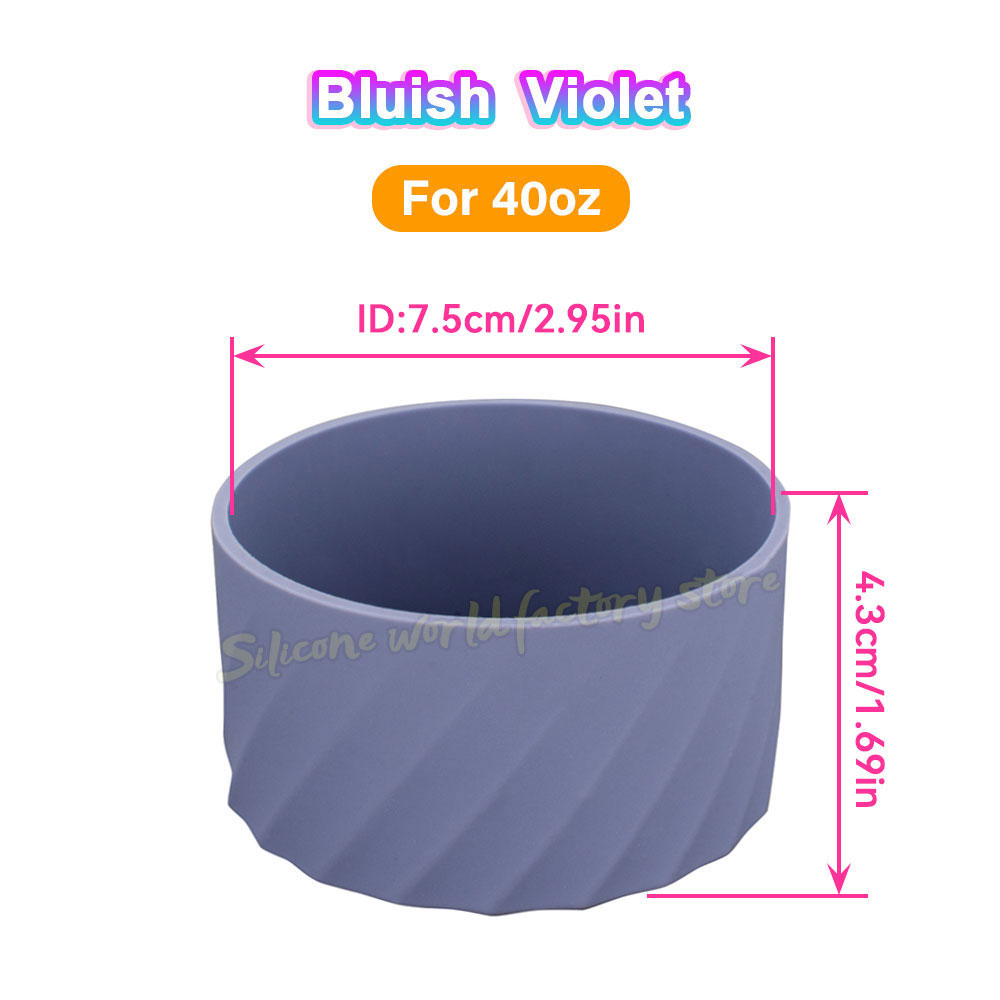SW 40oz/30oz Silicone Cup Bottom Cover for Stanley Adventure Quencher Tumbler for IceFlow Flip Straw Water Bottle Sleeve 7.5/7CM: black