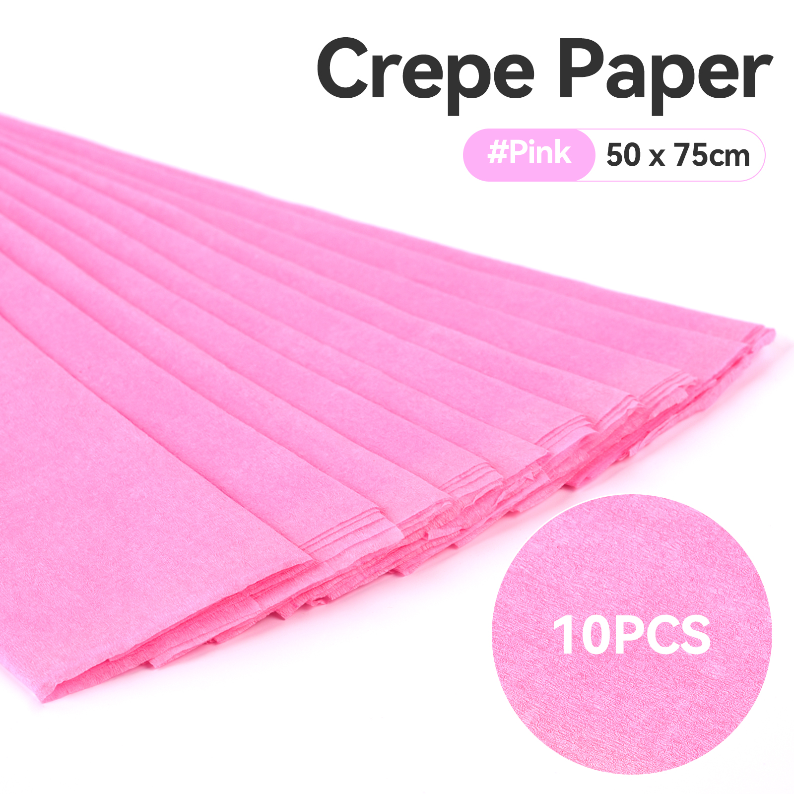 10 Uds. De papel crepé de 50x75cm, rollo de papel de crepé de Origami arrugado, artesanía de papel DIY, decoración de flores, papel para envolver , artesanía: Caqui oscuro