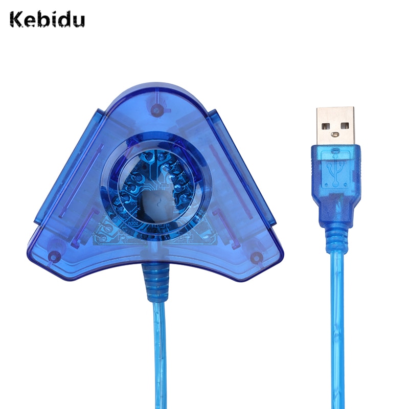 Kebidu Joypad Game USB Dual Player Converter Adapter Cable for Dual Playstation 2 for PS2 Gamepad Converter PC USB Game Newest
