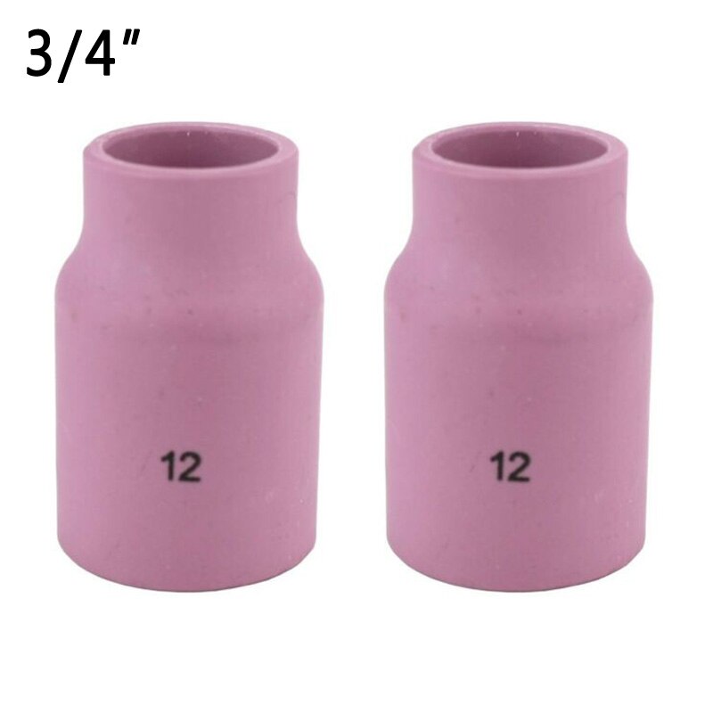 2pcs/5pcs 9-26 Air Gas Lens Welding TIG Torch Alumina Nozzle Cup Consumable Tools Set Kit: 2pcs 12 3 4