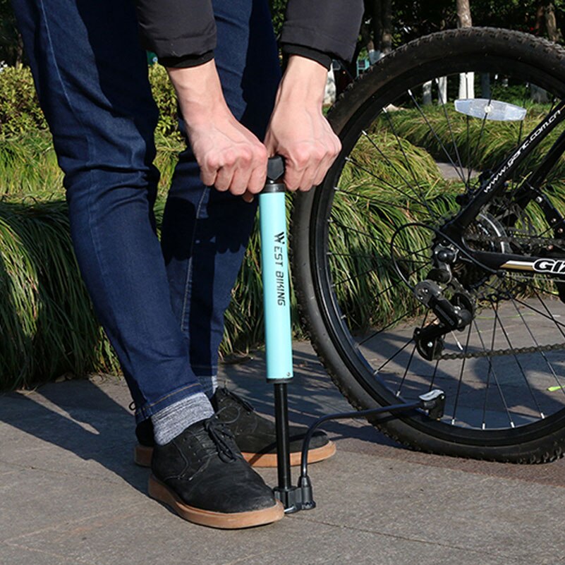 WEST BIKING 120Psi Cycling Foot Pump Portable Mini Bicycle Pump Hose Tire Inflator A/V F/V Ultralight MTB Road Bike Air Pump