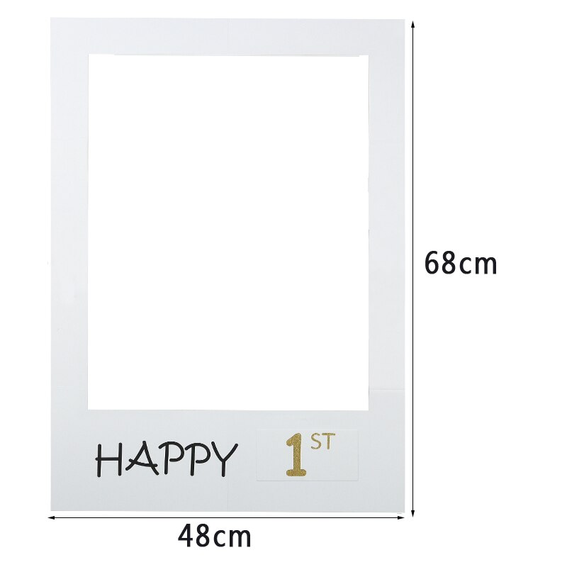 1/18/30/40/50/60th 21st Frame Photo Booth Props Happy Birthday Wedding Favors DIY Anniversary Party Decoration Photobooth 1Pcs: W01-1pcs