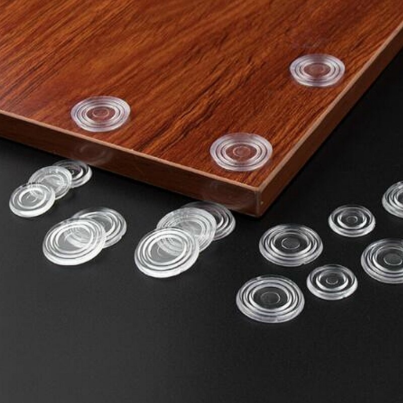 50pcs/lot 24mm x 3mm Rubber Round Shape Glass Table Non-slip Soft Grip Pad Clear BBB0034