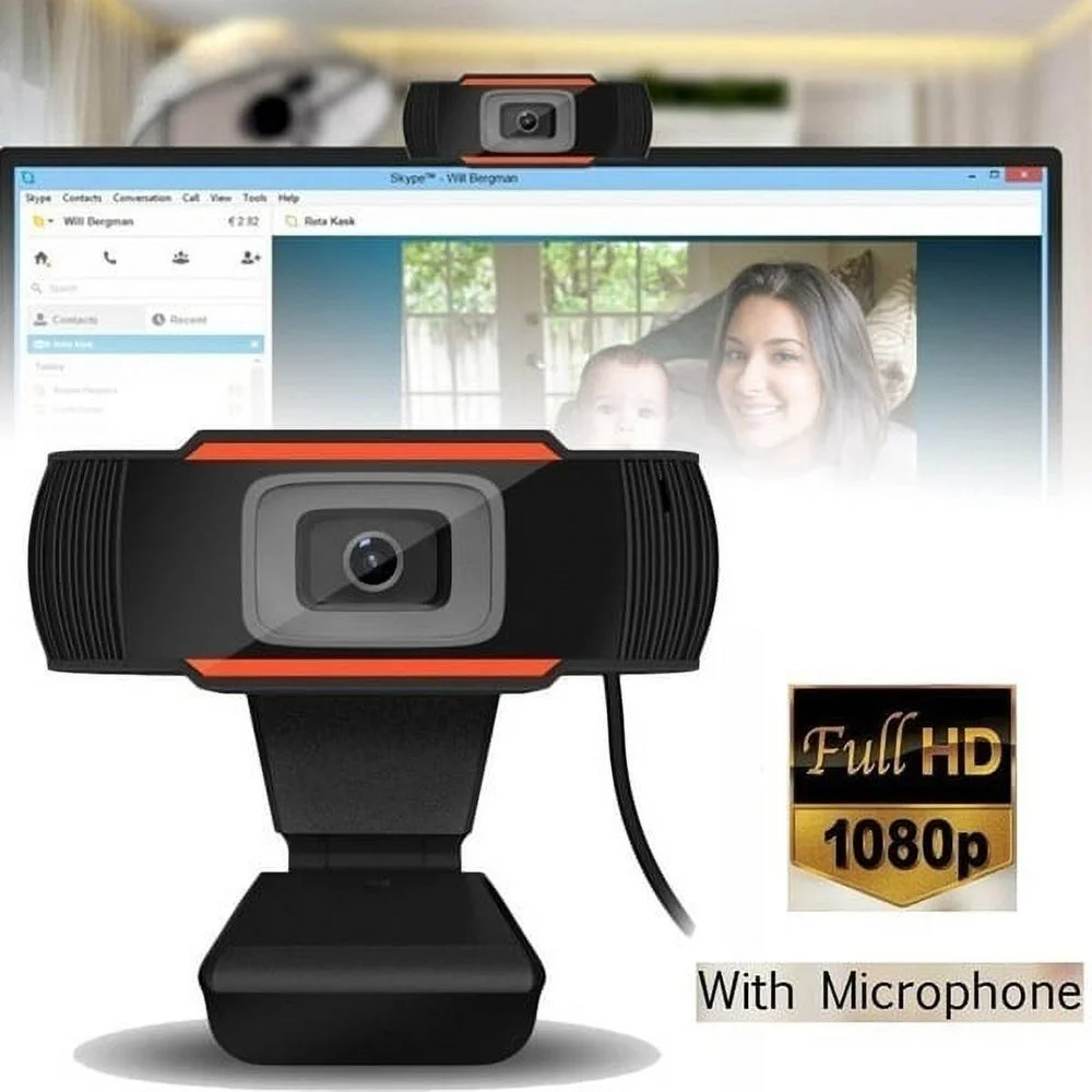 1080P Full HD Network Camera Built in Microphone 2K USB Camera Mini Web Cam for Auto Focus PC Mac Laptop Video Shooting Camera