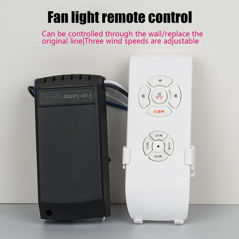 Control remoto para ventilador de techo y lámpara de ventilador de techo, Kit de Control remoto, transmisor de velocidad del viento ajustado, controlador de ventilador de 3 velocidades