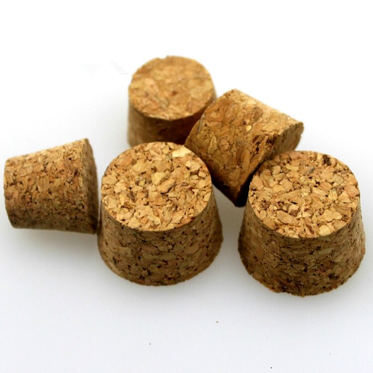 Tubes à essai en verre Boro 150, 50 pièces, 15x3.3mm, avec liège