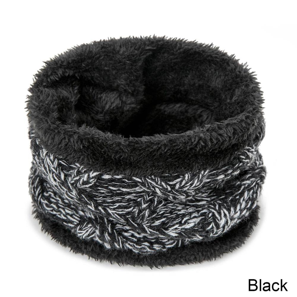 Reakids schattige zachte dikke warme babysjaal kinderen wintersjaal babysjaals kinderen katoenen gebreide jongens meisjes halssjaal: Zwart