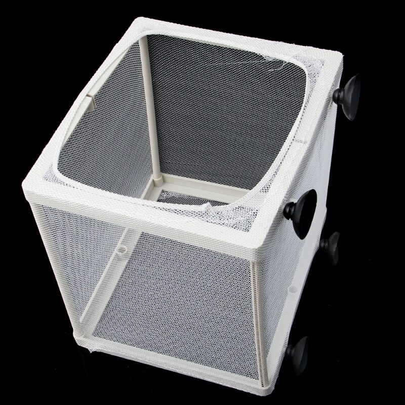 Tanque de peces de acuario Guppy, criador de cría de peces, trampa de gasa para bebés, caja aislador de S/L