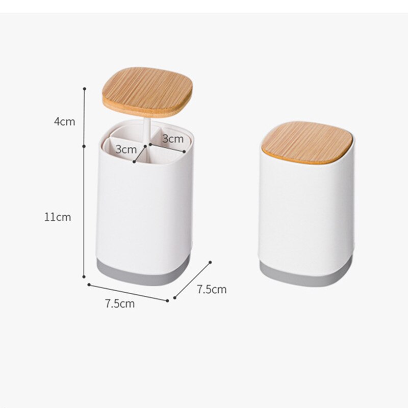 pop-opp bomullspinner holder tannpirker dispenser etui q-Tips holder oppbevaringsorganiseringsboks hjem hotell dekorasjonsbeholder