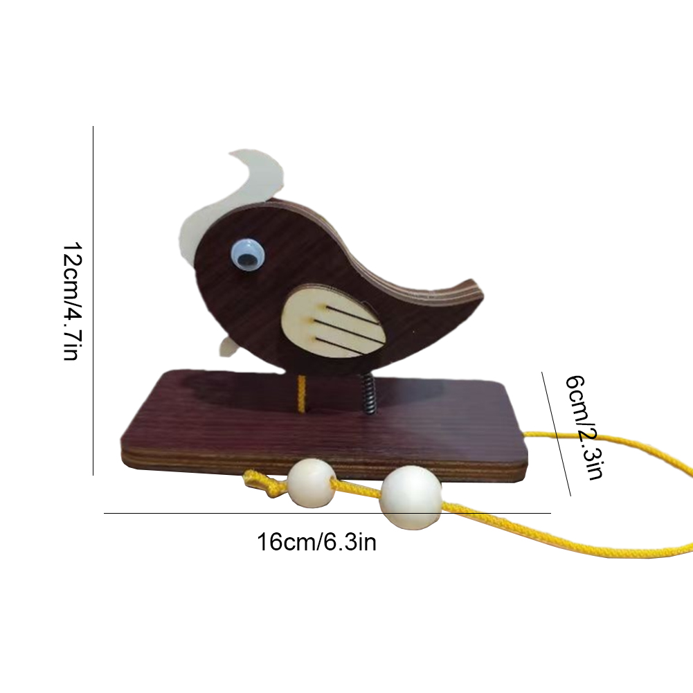 Campana de puerta de pájaro carpintero de madera con cuerda de tracción Manual, aldaba de pájaro carpintero, timbre de Animal hecho a mano , bricolaje, decoración artística del hogar