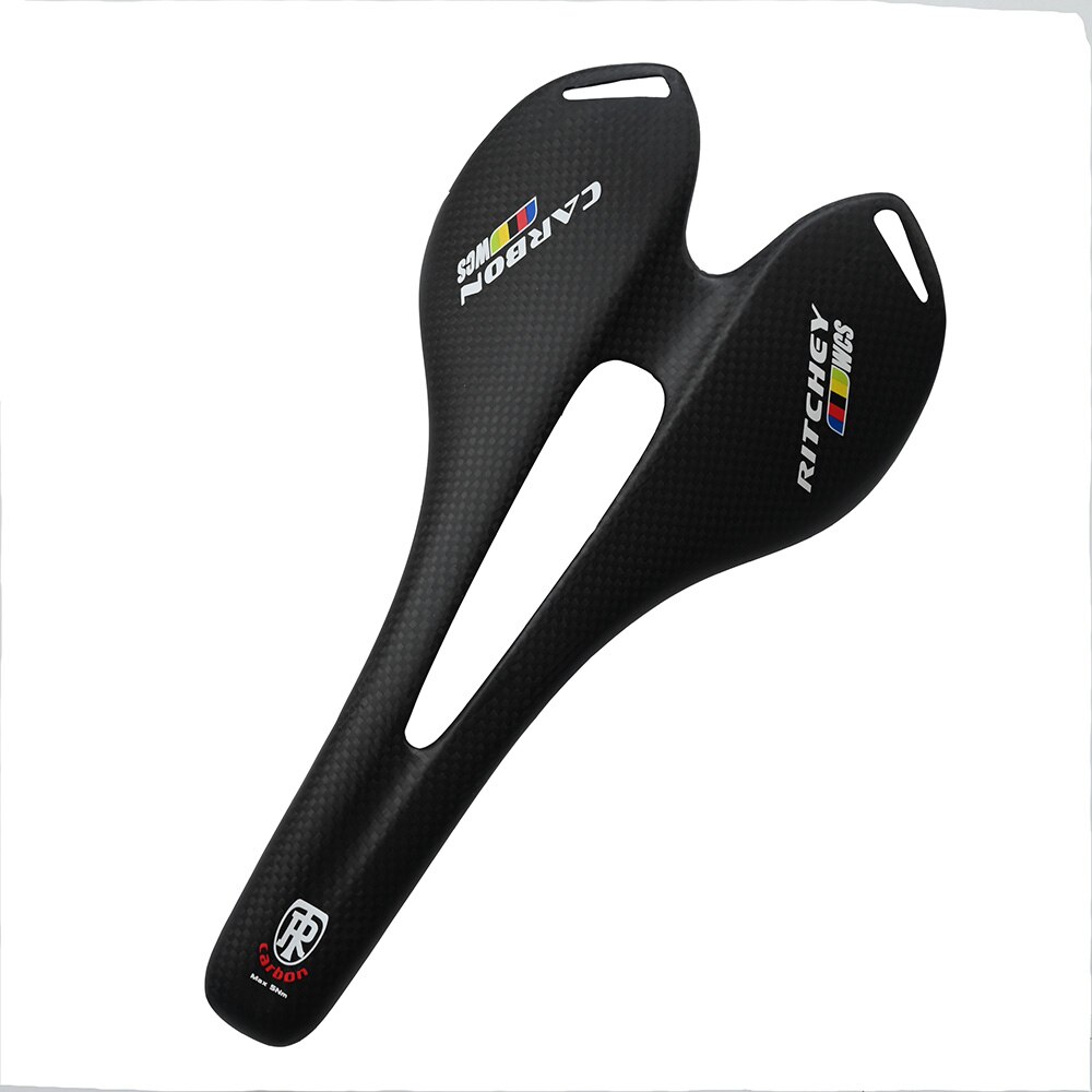 Sillín de fibra de carbono para bicicleta de carretera, asiento de cuero superligero, almohadillas de Material de carbono 3k T700: ws matte