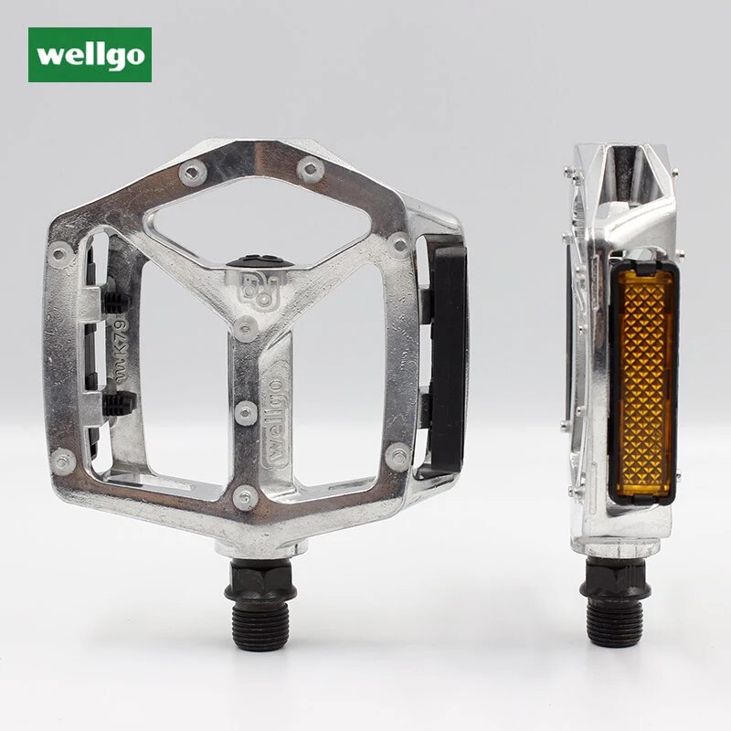 Wellgo Fiets Pedaal B249DU Aluminium Ultralight Fiets Pedaal Cr-Mo Staal Doorn Dubbele Du Dragende Pedalen Fietsonderdelen