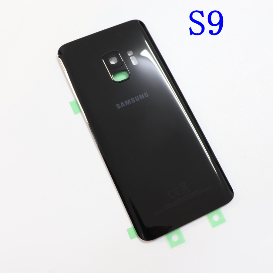 Samsung Della Copertura Posteriore Della Batteria per Samsung Galaxy S9 Più S9 + G965 SM-G965F G965FD S9 G960 SM-G960F G960FD Posteriore Posteriore cassa di Vetro: S9 Black