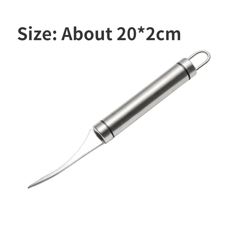 Décortiqueur de crevettes en acier inoxydable, pour fruits de mer,fournitures de cuisine pratiques, outil de décortication portable, couteau de pêche, éplucheur: shrimp knife
