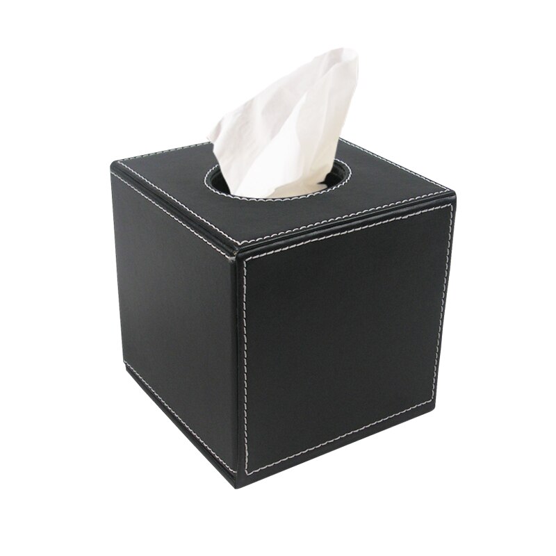 Marble Cube Square Tissue Box PU Leather Roll Tissue Holder Toilet Paper Box Napkin Case Cover Canister Dispenser holder