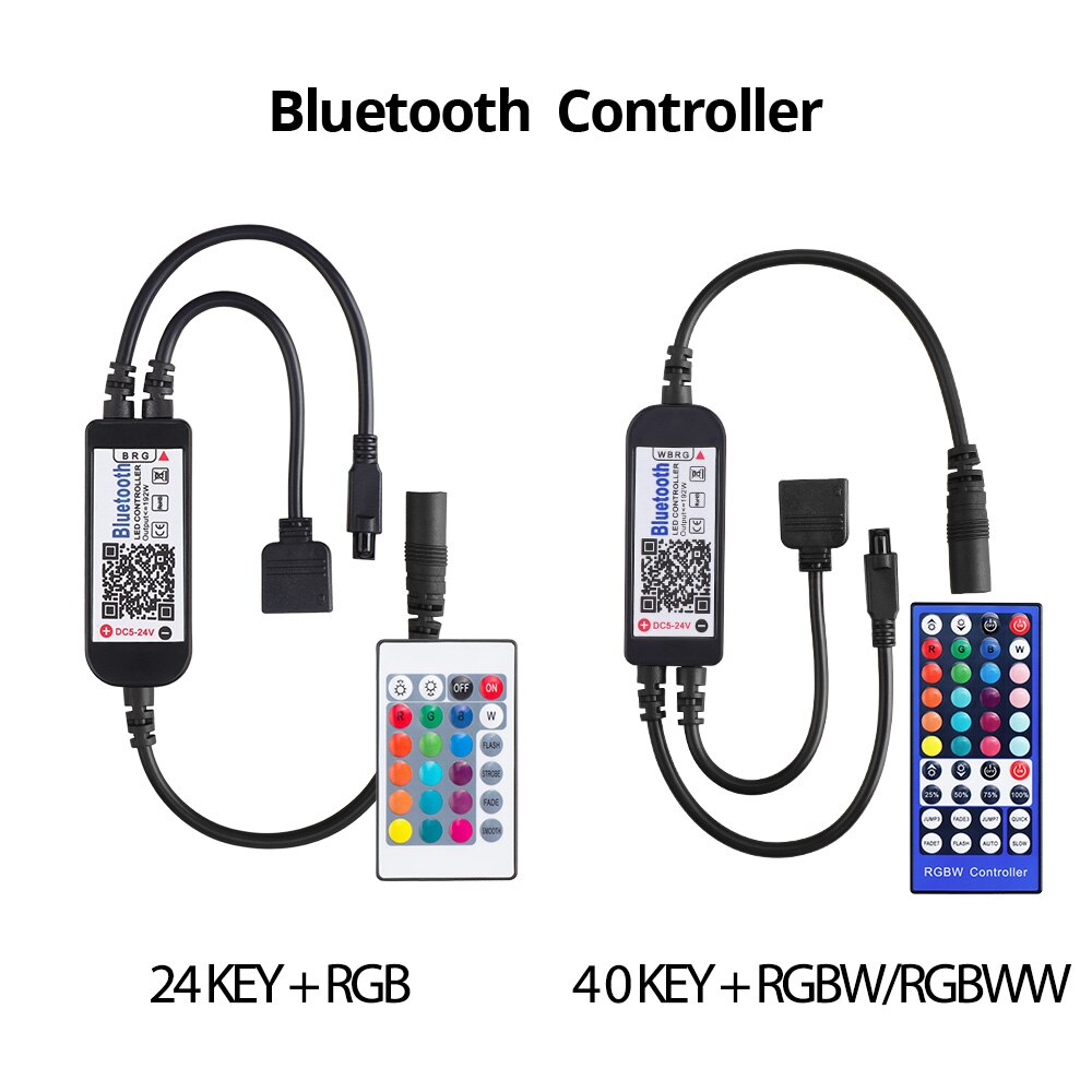 USB LED Controller RGB Bluetooth 24 Tasten 40 Tasten IR-Controller RGBW RGBWW Für LED Streifen Bluetooth Musik Licht Fernbedienung