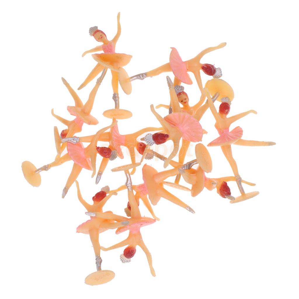Magideal 12 stk lille ballerina mini ballet pige baby shower favoriserer dåbsfest bord ballerina dekoration håndværk