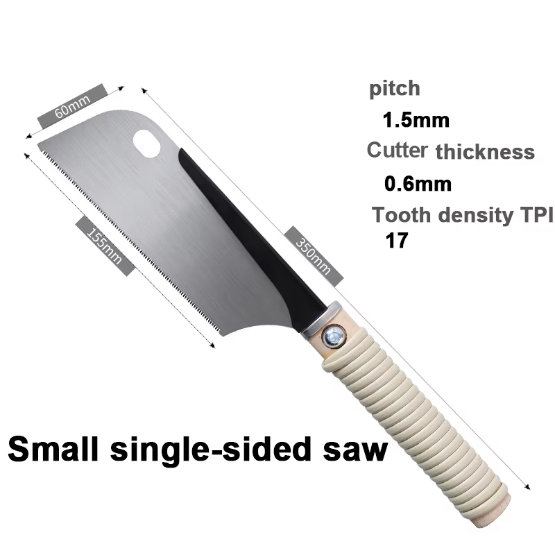 Sierra de mano de estilo japonés SK5, sierra de tracción de doble/un solo filo, mango antideslizante de madera de ratán PE, sierra de corte al ras, herramienta de corte para carpintería