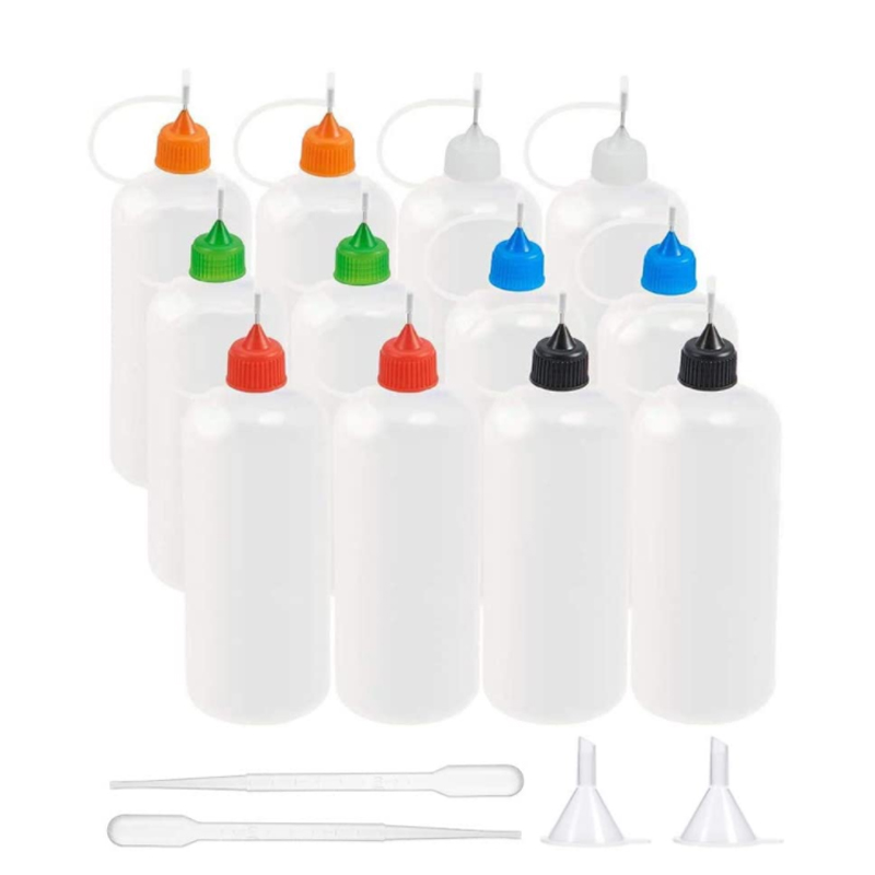 5-12Pcs 3ml-120ML Resuable Needle Tip Glue Applicator Plastic Bottle for Paper Quilling DIY Scrapbooking Paper Craft Tool