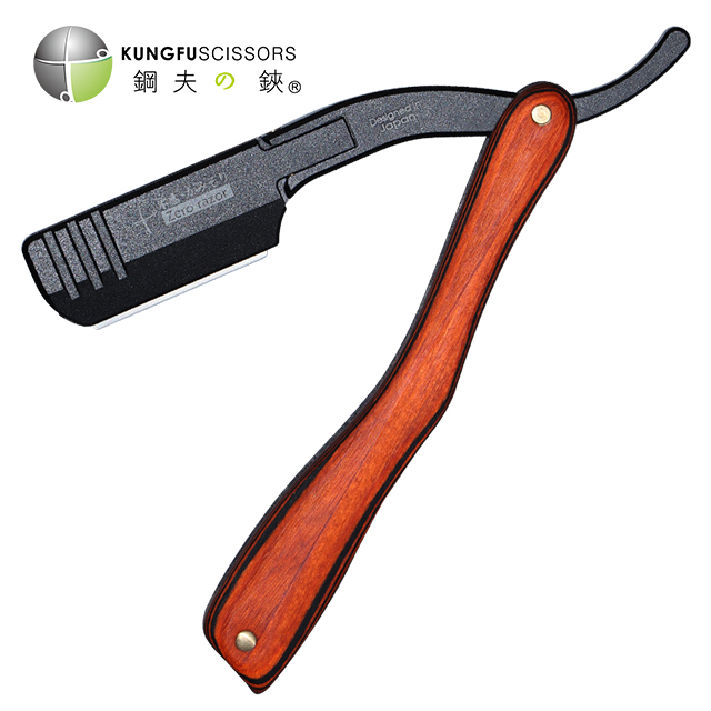 Professionele Kapper Scheermes Opvouwbaar Handmatig Scheermes Houten Handvat Baard Rechte Rand Scheermes Voor Man: WHITE