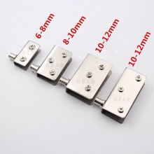 4pcs Rvs glas scharnieren voor 5-8mm/10-12mm Glazen Deur Glas Pivot klemmen Deur Scharnieren 4 maten