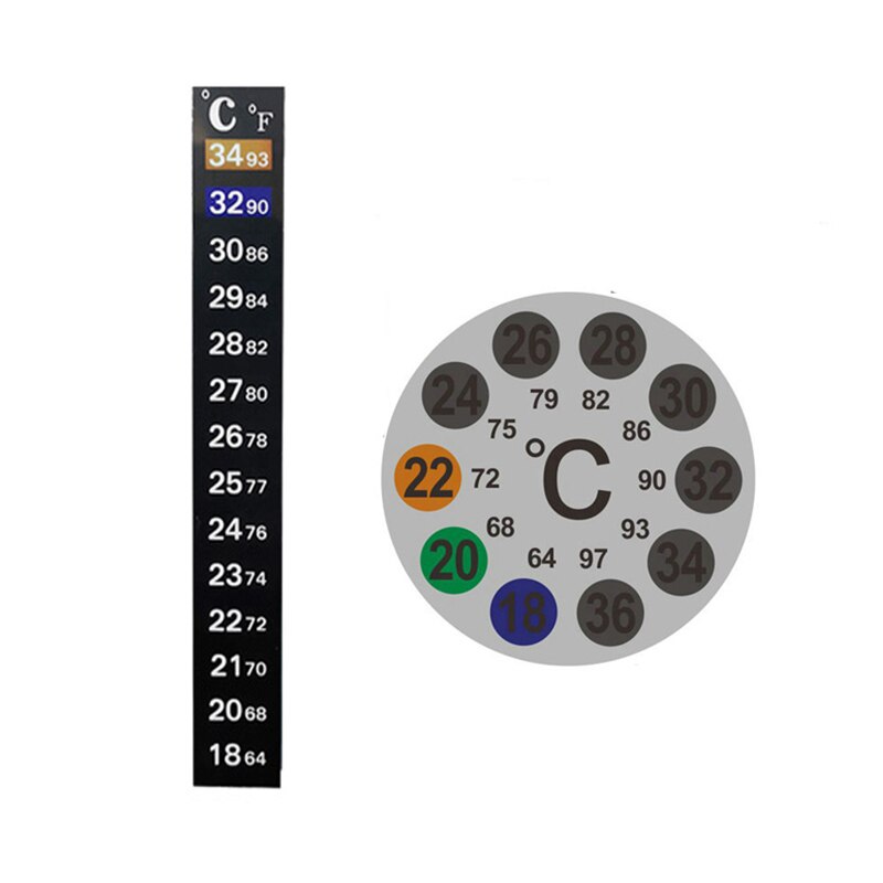 1Pc Aquarium Thermometer Sticker Fish Tank Temperature Meter Temperature Sensor Adhesive Strip Measurement Temperature Tools