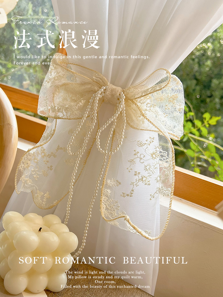 Franse Kant Strikje Gordijn Decoratie Accessoires Kleine Accessoires Nordic Tie Touw Ornament Kanten Stropdas Touw Hanger.