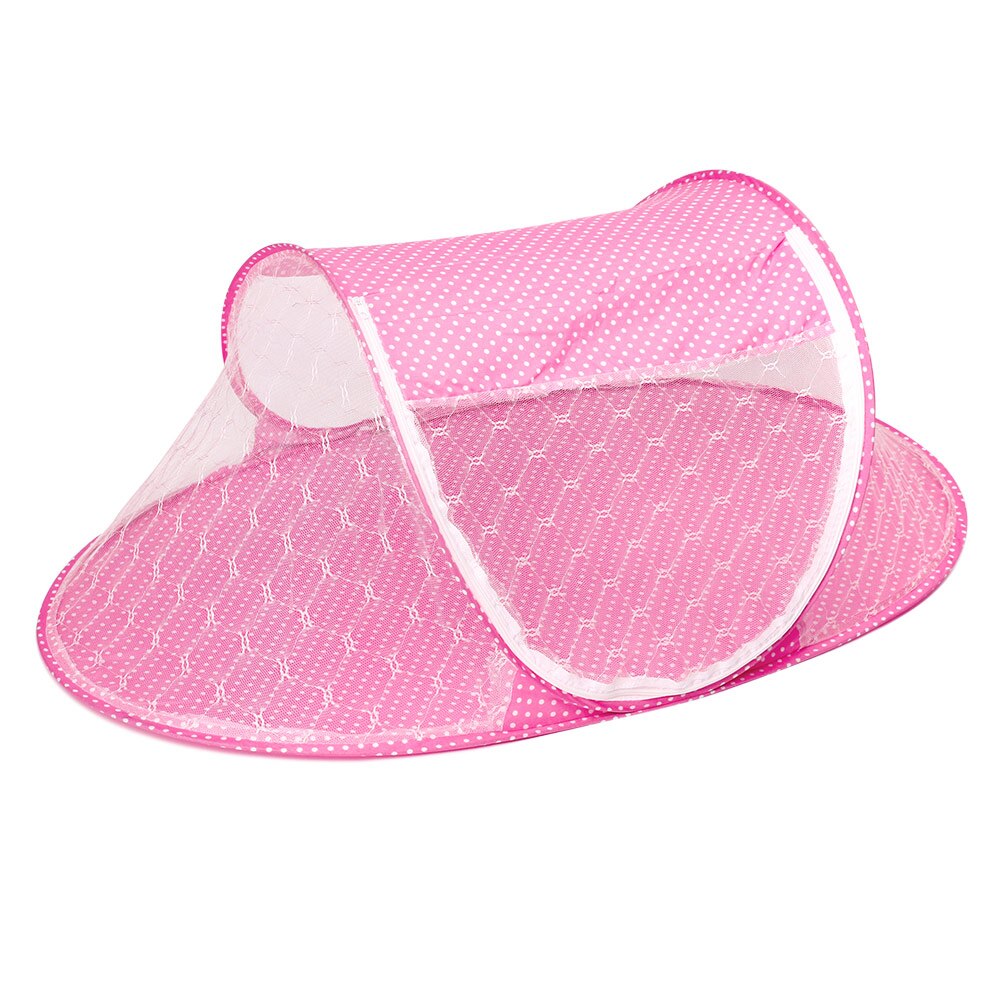 Draagbare Opvouwbare Klamboe Voor Baby Kids Bed Dot Rits Mug Insect Shield Netto Veilig Zuigelingen Bescherming Mesh Tent: E