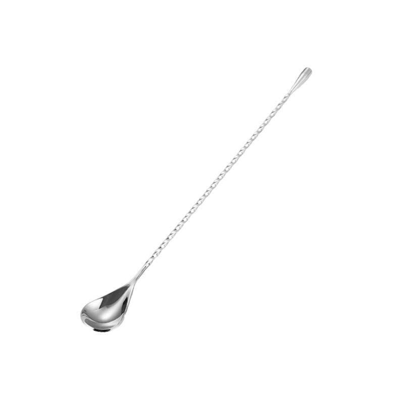 Varilla de agitación superior redonda, varilla de cristal brillante, en forma de Sakura, agitador de vino, agitador de bebidas para el hogar: 30cm 1 pcs sliver