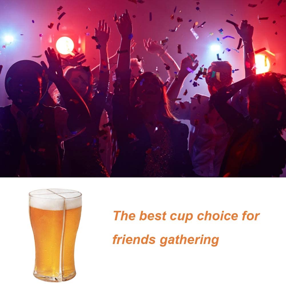 Bier Borrelglas Super Schoener Aparte Bier Glazen Mok Cup 4 Deel Grote Capaciteit Glas Thuis Bar Party Drinkware Accessoires