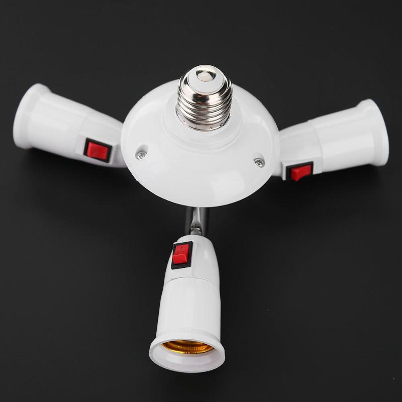 E27 splitter 3/4 koppen lampvoet verstelbare led-lamphouder adapter fitting converter lamphouder lamphouder