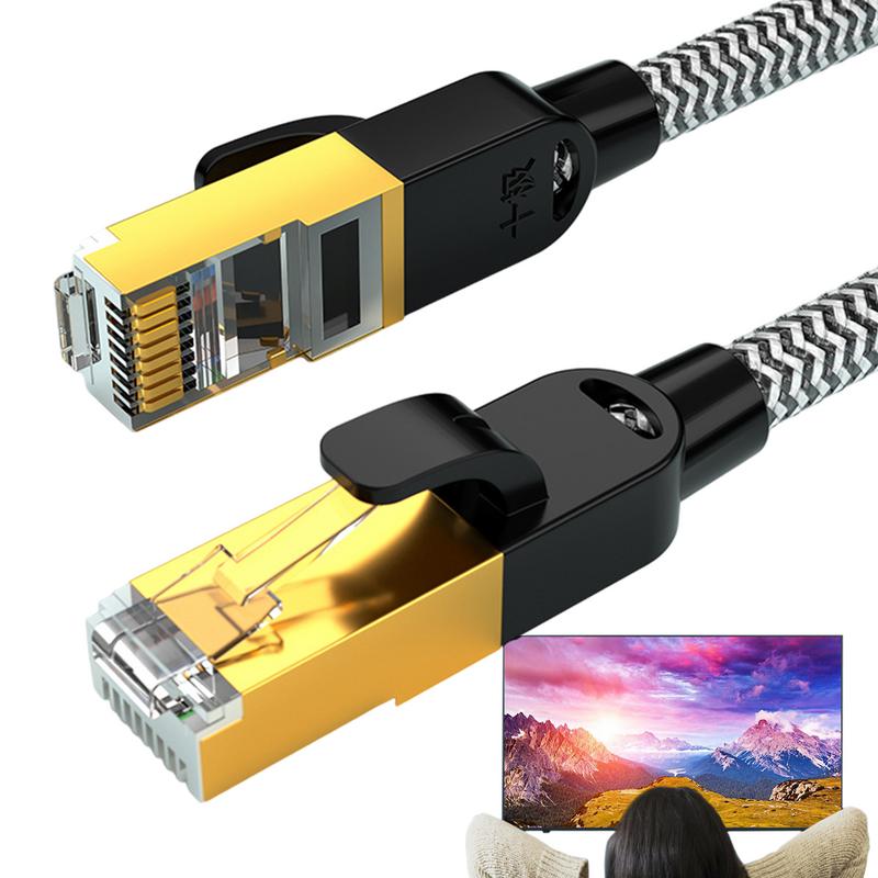 Cat6 Nylon Braided Ethernet Cable RJ45 Lan Cable High Speed 1Gbps 1/3/5m Lan Cable Low Attenuation Ethernet Cable