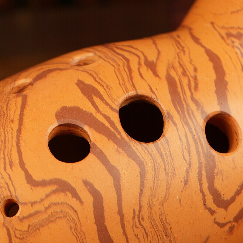 Ten hole xun natural rock pattern playing Ocarina ten hole double cavity gourd shape musical instrument